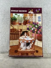 Jigsaw Puzzle Sunday Brunch 1000 Piece F.X. Schmid Puzzle 20 X27” SEALED