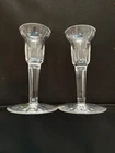 Vintage Waterford Cut Crystal Etched Irish Candlesticks