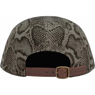 Supreme Washed Chino Twill Camp Cap SS24 Hat Box Logo Snakeskin