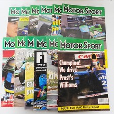 Motor Sport UK Magazine Bundle Lot Vintage x12 Formula One Car Racing 1994