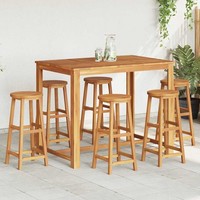 6X Akazie Massiv Barhocker Tresenhocker Barstuhl Hocker Gartenstuhl Vidaxl