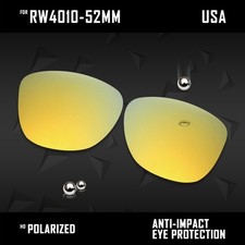 24K Gold Polarized Replacement Lens for Ray-Ban Meta Skyler Gen 2 RW4014-52mm
