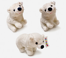 Toy Trade Eisb&auml;r Stoff- & Pl&uuml;schtier Kuscheltier in Wei&szlig;/Schwarz ca. 22cm