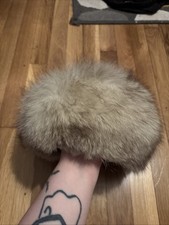 Vintage Real Fox Fur Papakha Ushanka Womens Outdoor Hat