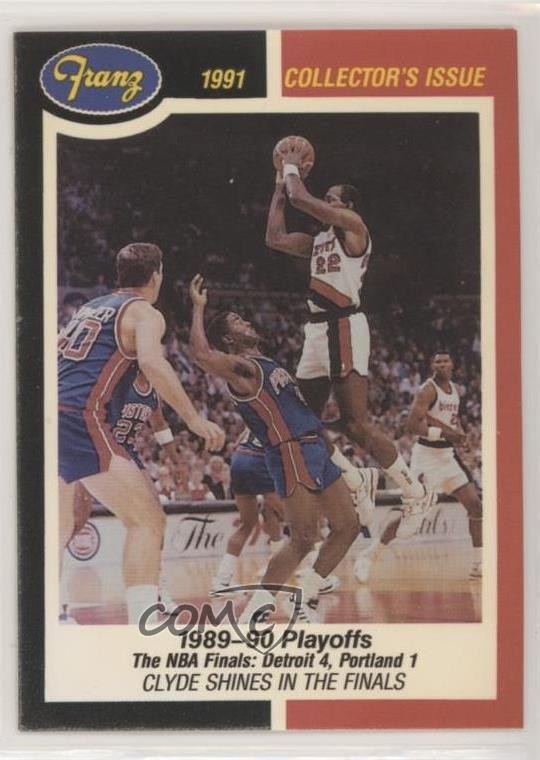 1990-91 Franz Portland Trail Blazers 1989-90 Playoffs Clyde Drexler #5 HOF 17qs