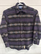 VINTAGE Pendleton Button Down Long Sleeve Shirt 100 Virgin Wool Mens Large USA