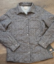 NWTs DICKIES Women's Snap Front Quilted Brushed Cotton Flannel Jacket Size M Med
