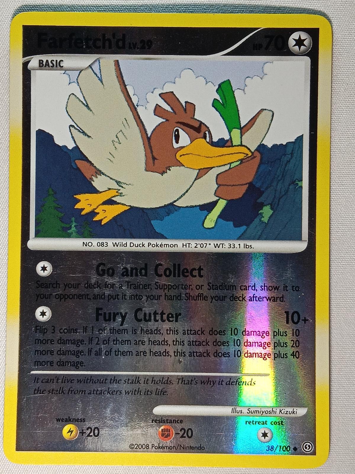 Farfetch'd 38/100 Uncommon Stormfront Pokemon Reverse Holo Heavily Played