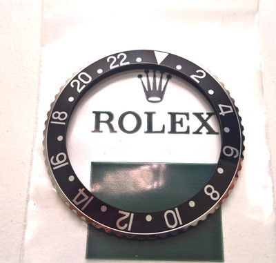 ULTRA RARE ROLEX GMT-MASTER 1675 16750 KOMPLETTE LÜNETTE + EINSATZ NEU ORIGINAL 100%