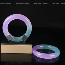 Natural Ice Purple Jadeite Bangle 60MM Myanmar AAA Grade Jade Stone Bracelet