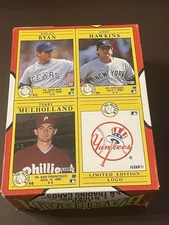 1991 Fleer Baseball - Wax Box Bottom Commemorative Cards Uncut Panels Nolan Ryan