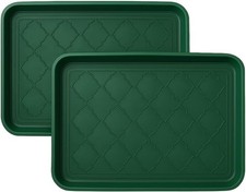 2 Pack green Boot Trays 16.5"x12.5" Waterproof Shoe Mats Floor Protectors