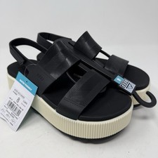 Reef Sandals Womens 8 Black Water Vista Higher Platform Slingback Lightweight