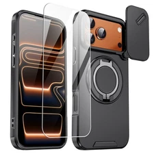 For iPhone 17 Pro Max 17 Pro Case Rugged Shockproof Magnetic Stand Camera Cover