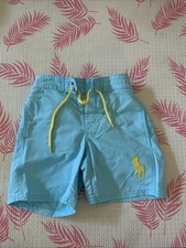 Polo Ralph Lauren Boys Blue Big Pony Swim Trunks Board Shorts Size 4/4T