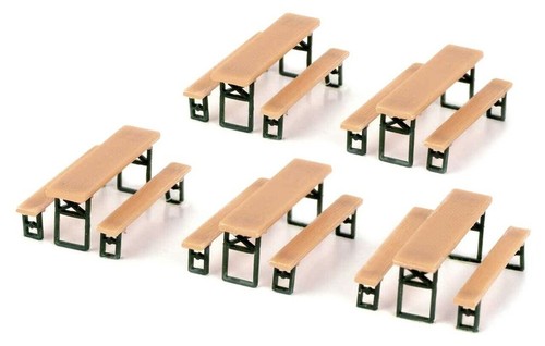 Kit de mesas de picnic escala HO Walthers 949-4190 (paquete de 5) | Zustand: New