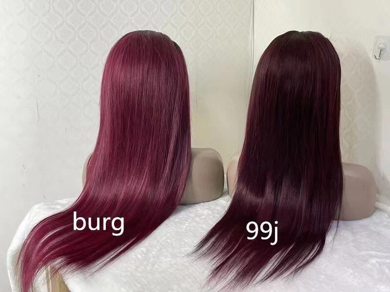 Brazilian Bone Straight Long 100% Human Hair Wigs With Bangs Natural Fringe Wig - Image 2 of 2