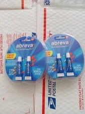 2x Abreva Gel Tube, 4g - Twin Pack