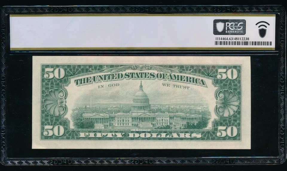 AC 1969A $50 FRN New York PCGS 63 PPQ Fr 2115-B uncirculated - Image 2 of 2