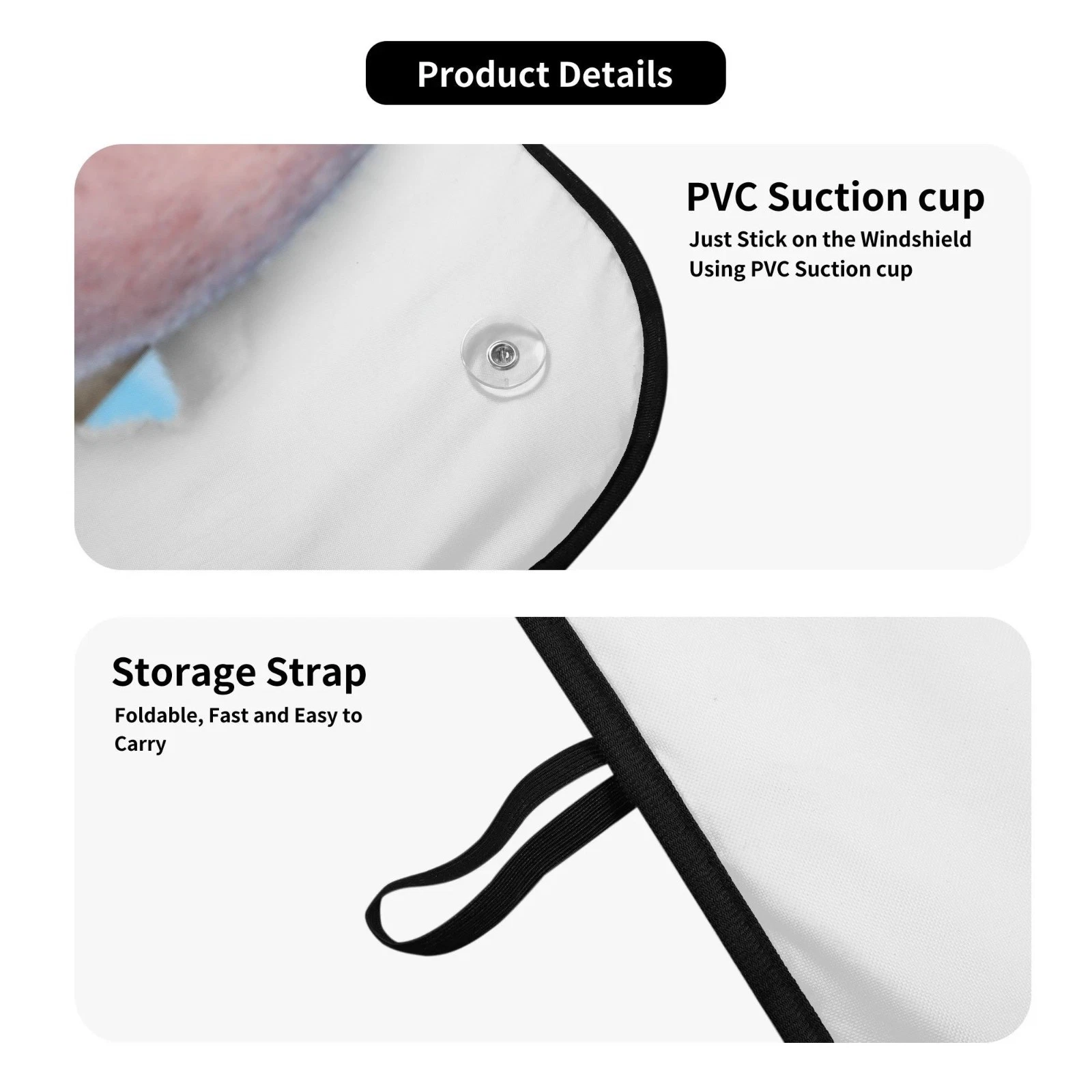 Funny Stitch Breaking Through Car Sun Shade Front Windshield Cover Cute Cartoon