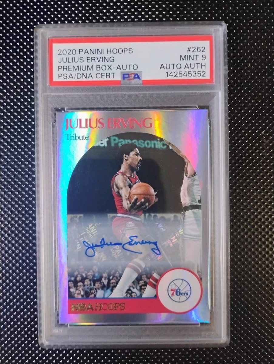 Panini Julius Erving Basketball Autographed Sports Trading Cards