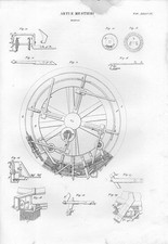 Stampa antica TESSITURA MAGLIA attrezzature meccaniche 1848 Old print