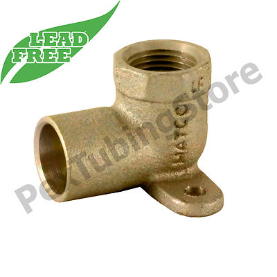 3/8'' FIP x 1/2''C Cast Brass Drop Ear Elbow LEAD-FREE