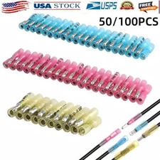50/200x Heat Shrink Bullet Female Male Wire Electrical Connector Crimp Terminals