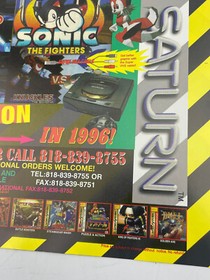 Vintage Sega Saturn Tommo E3 Retail Press Ad Promo Flyer Wall Art Mini Poster
