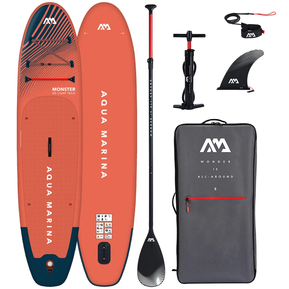 Aqua Marina Monster 12'0' iSUP Set Stand Up Paddle Board SUP 2023 Rot 366 cm