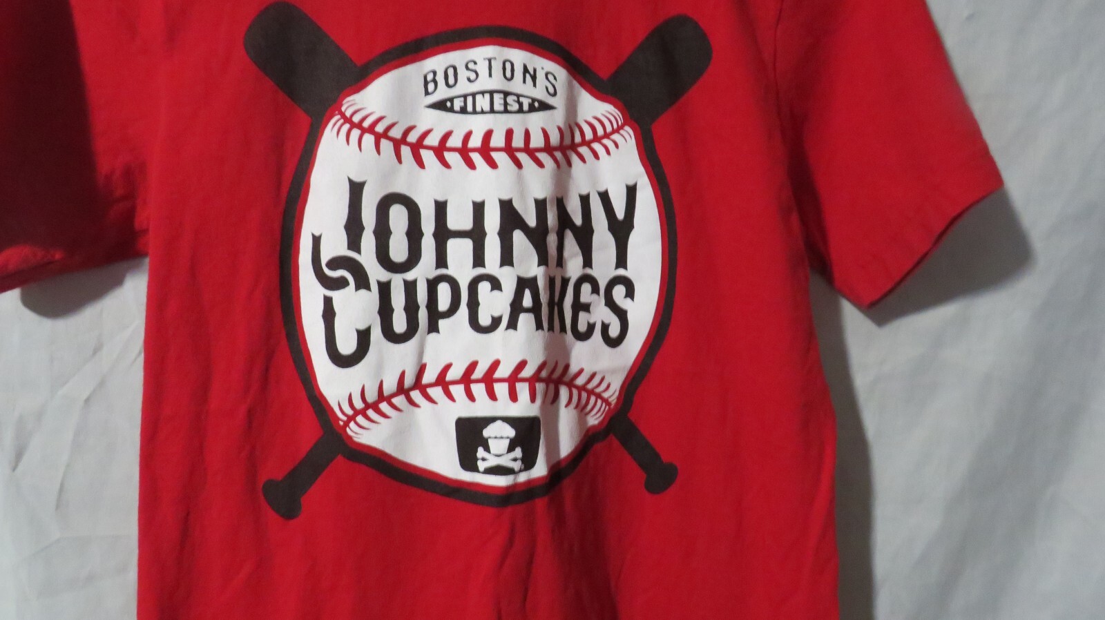 Johnny Cupcakes Bostons Finest Baseball Red Sox Original Tag T Shirt