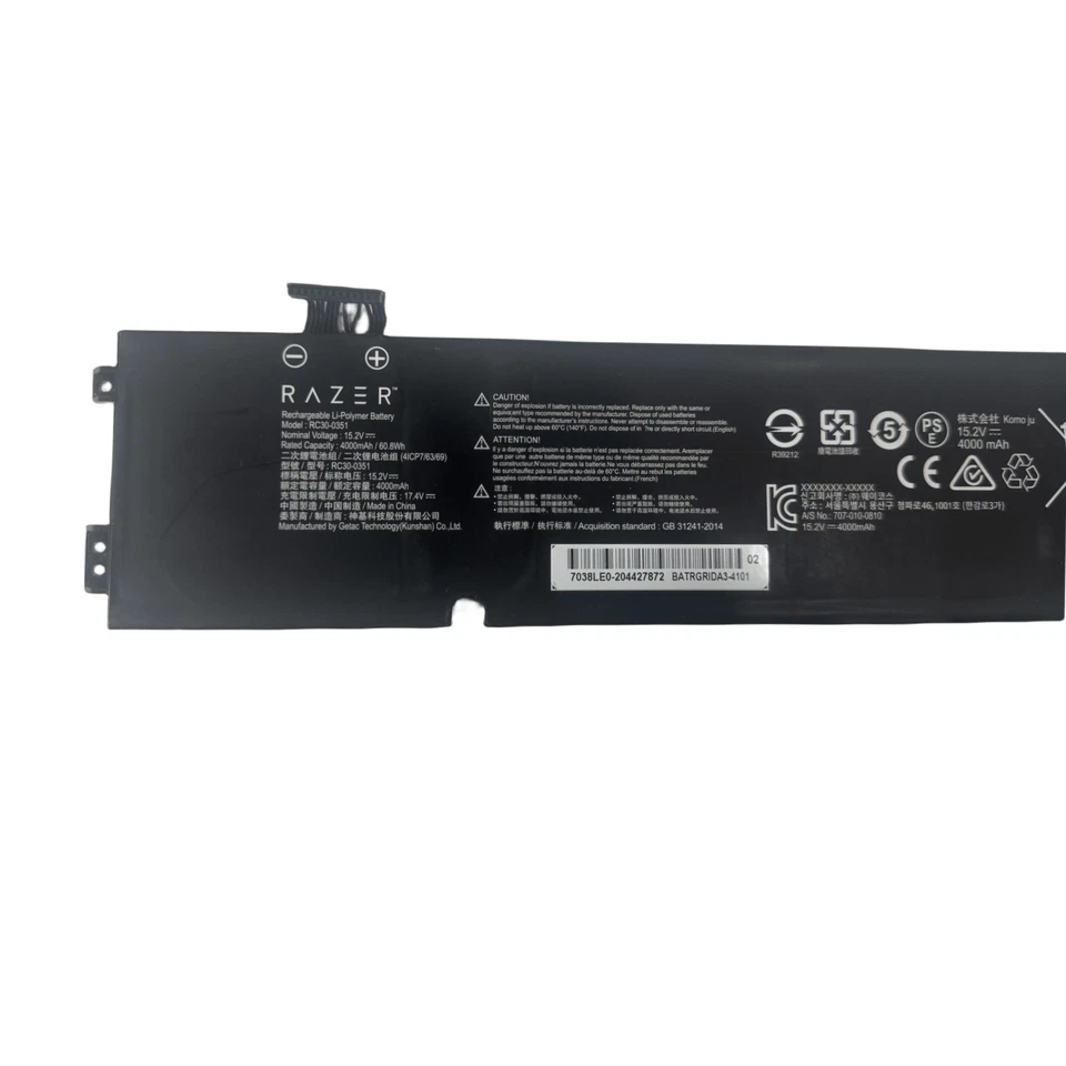 Nueva batería genuina para Razer Blade 15 Base 2021 RZ09-0369x RZ09-0351 RC30-0351 Foto 4 de 4