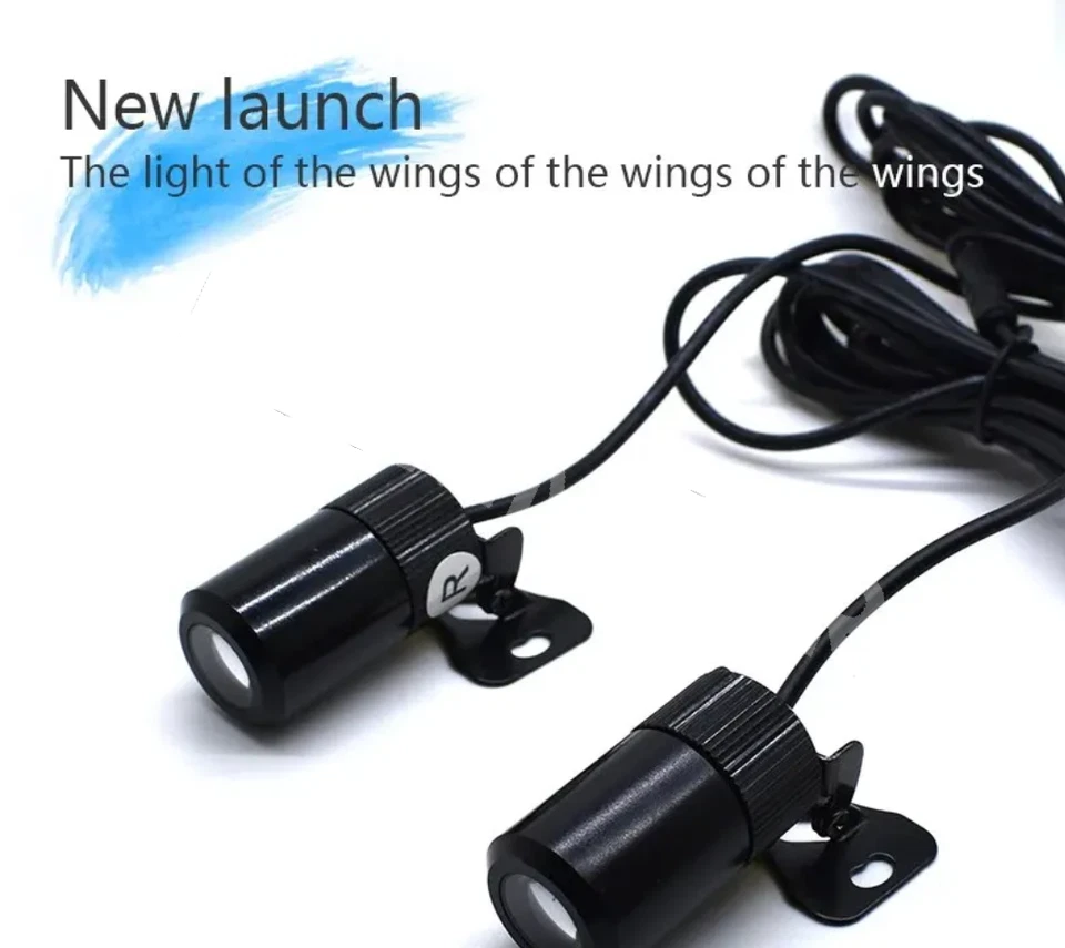 Motorcycle LED Wings Welcome Lights Ambient Decorative Taillight Lamp For Party - Image 3 of 4