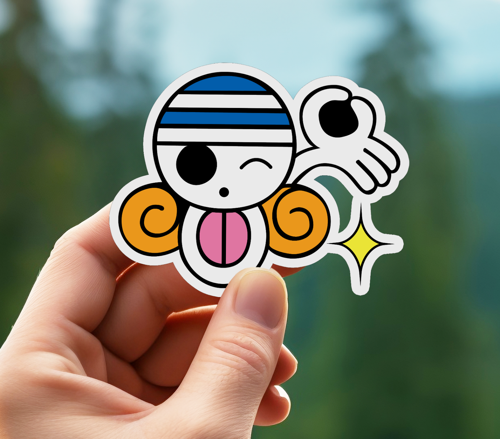 Nami Pirate Flag Vinyl Sticker Decal 3 x 2.3 Inches One Piece Anime