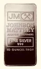 Assorted Vintage Johnson Matthey (JM) 10 oz Silver Bars Secondary Market