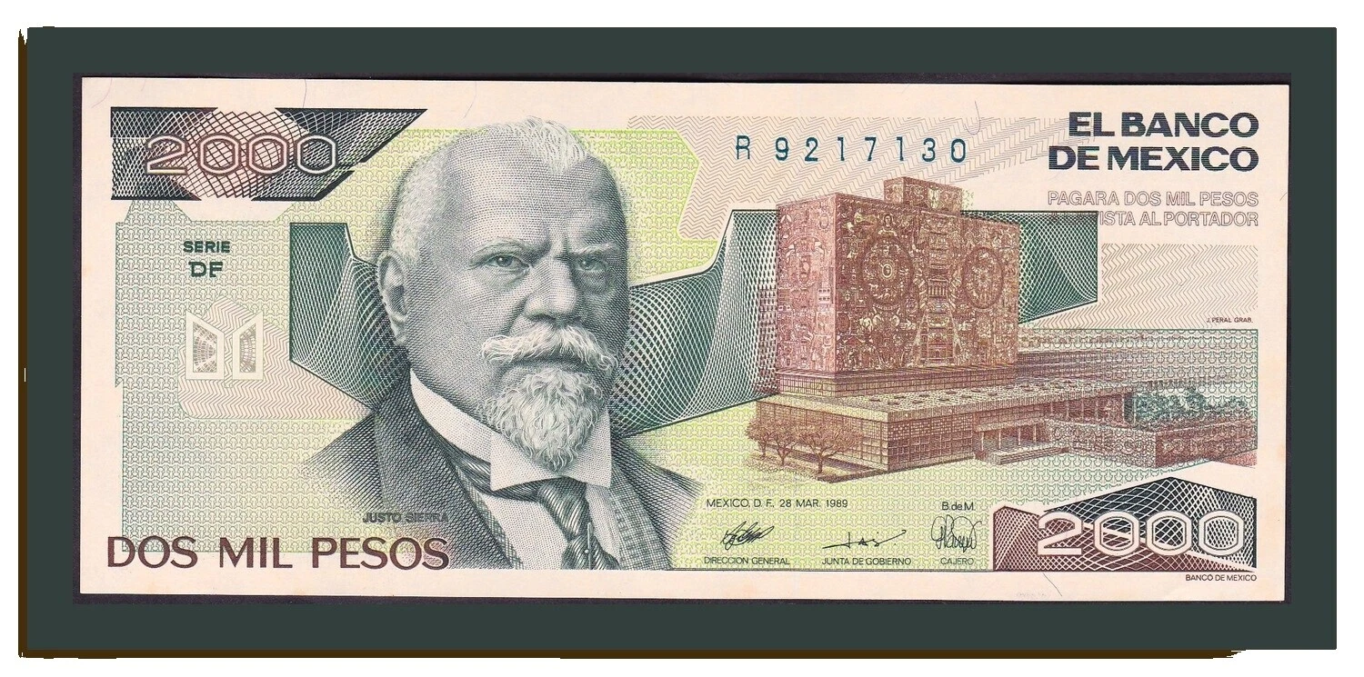 Mexican Paper Money 1989
