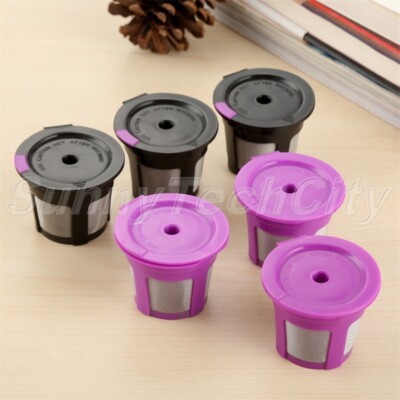 Coffee Filter Pod Cup 2 Colors For Keurig 2.0 Reusable K-Cup 1/6/9X i Cafilas