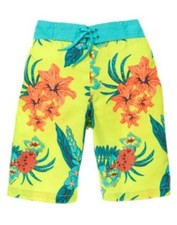 GYMBOREE BRIGHT BEACHY LIME TROPICAL FLOWER SWIM TRUNKS 4 5 6 7 8 10 NWT