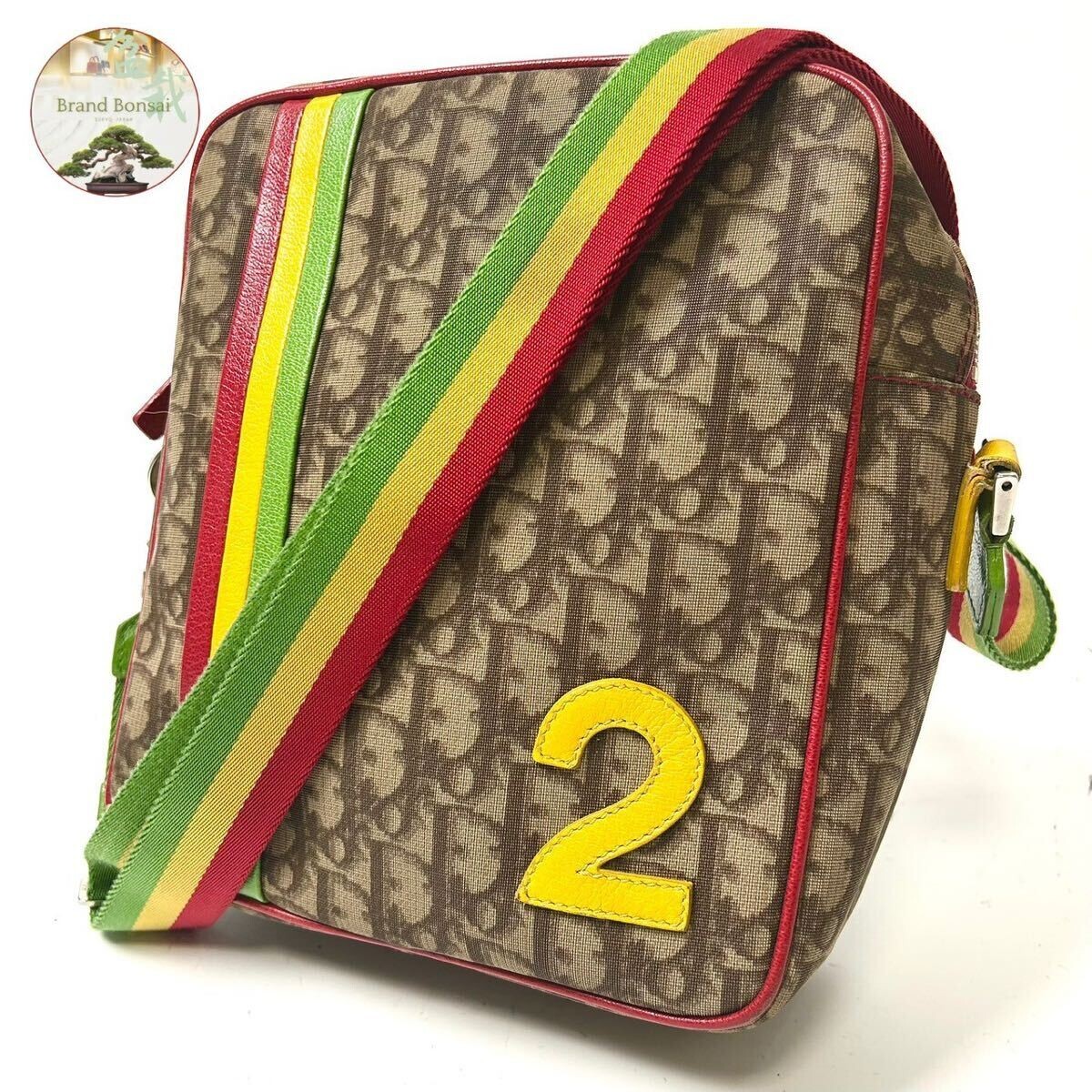 Dior Trotter Rasta PVC Shoulder Bag 100% Authentic Luxury Designer