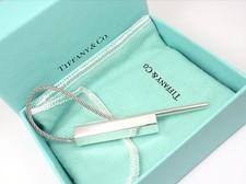 Rare Vintage Tiffany Co Sterling Silver Hexagon Cable Key Ring Keychain w/box