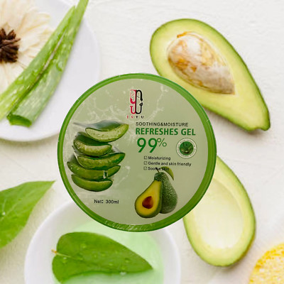 Aloe Vera & Avocado 99% Refreshing Gel (Soothes& Moisturizes) 300g