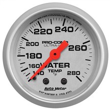 Autometer 4331 Ultra-lite Water Temperature Gauge 2-116 In. Mechanical Autometer 4331 Ultra-lite Water Temperature Gauge 2-116 In. Mechanical