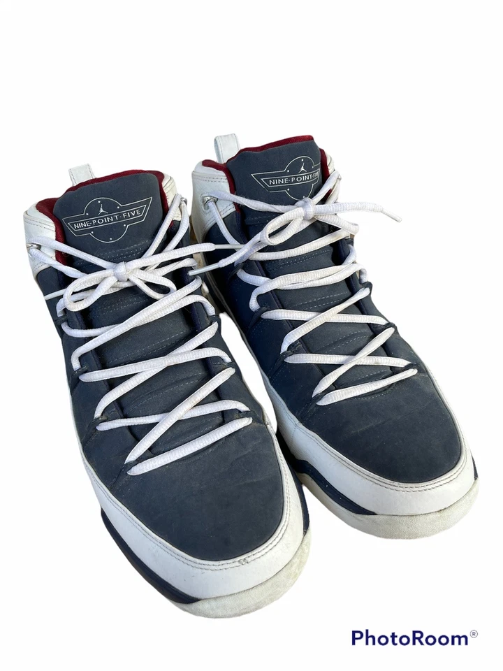Air Jordan 9.5 Team Blanco Equipo Rojo Medianoche Azul Marino Zapatillas 314308-161 Zapatos 12 Foto 2 de 4