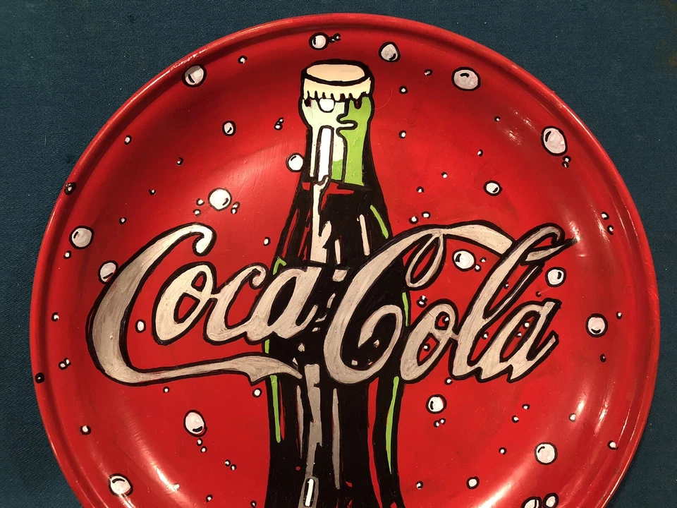 STEVE KAUFMAN ALL original Coca Cola painting drawing SIGNED COA Plate Coke - Image 3 of 4