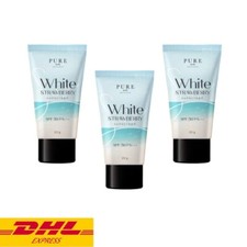 3x PURE White Strawberry Sunscreen Cream SPF50 PA  Tone Up Brightening 20 g