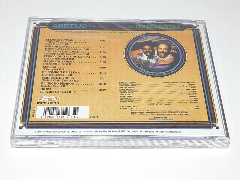 Cortijo y Su Combo Original con Ismael Rivera CD Salsa MP 1997 New Sealed - Image 2 of 4