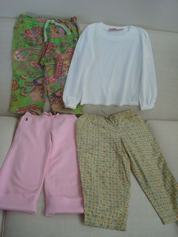Lot of 4-Surf Green Floral Pants,RL  Pnk Sweats,Oilily Lounge-LS Top- Girls sz4 