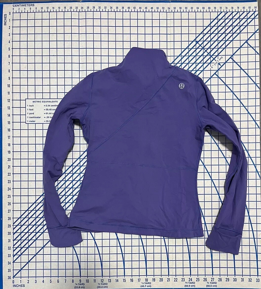 ルルレモン　パープルウインドブレーカー8 Lululemon Athletic Zip Up Jacket Size 6-8 Purple Windbreaker | eBay