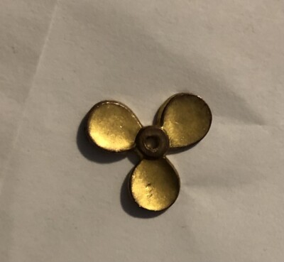 Propeller Fan Blade Gold Tone Tack Pin Tie Hat 3/4  C20