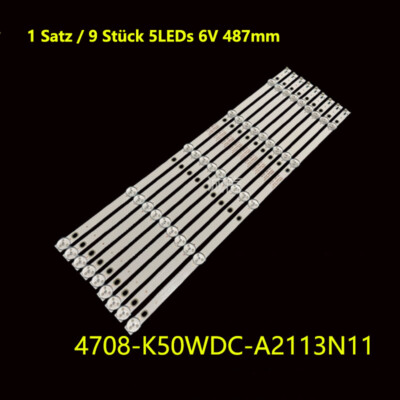 9* LED-Streifen für Philips 50USK1810 50PUT6002 k500wdc2 a2 4708-K50WDC-A2113N11